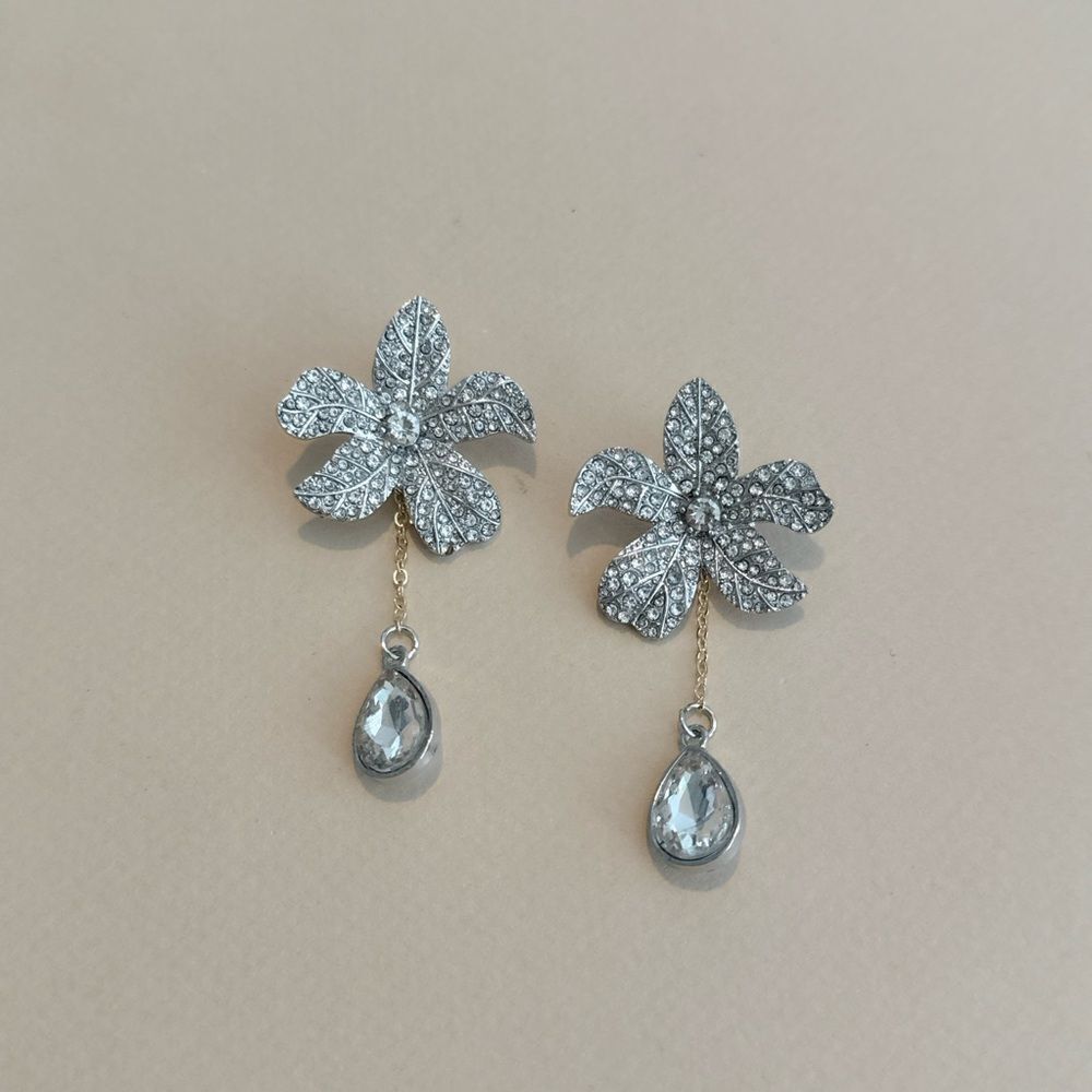Flower statement earrings N1254 - Picture 2 of 4